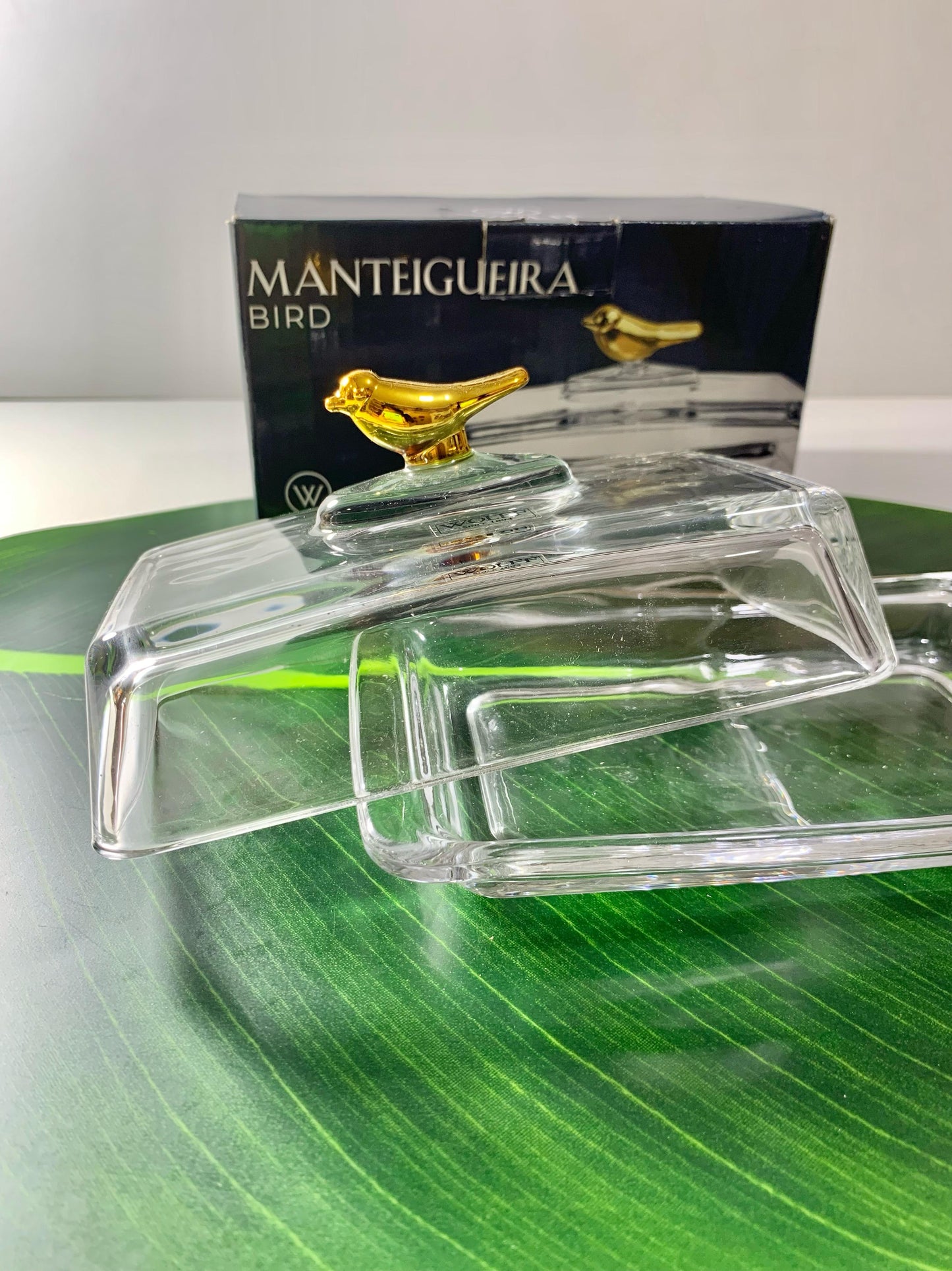 Manteigueira Com Tampa Bird Golden Cristal Wolff