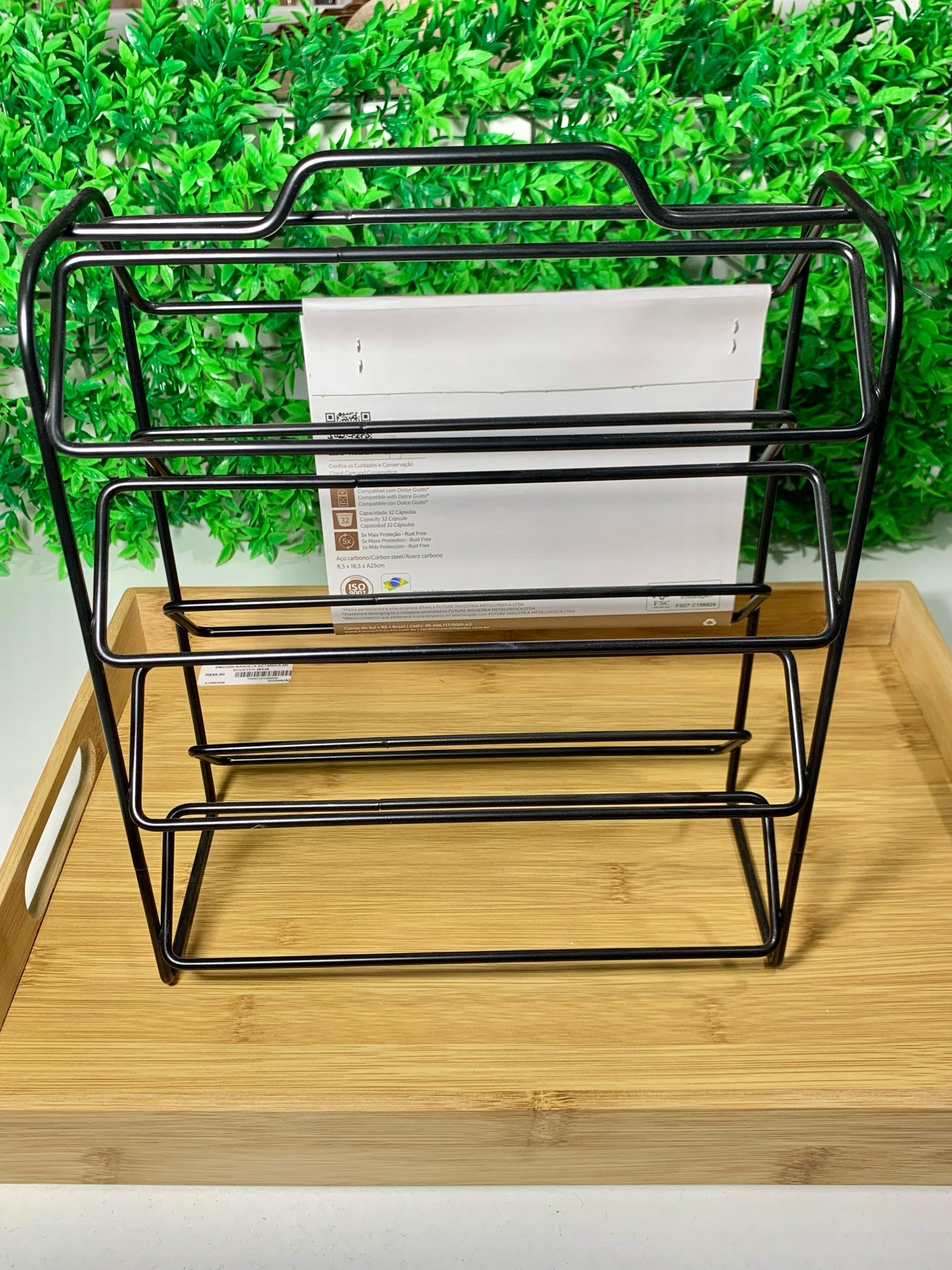 Suporte Porta 40 Cápsulas Café TRÊS CORAÇÕES / Preto Expresso 24CM