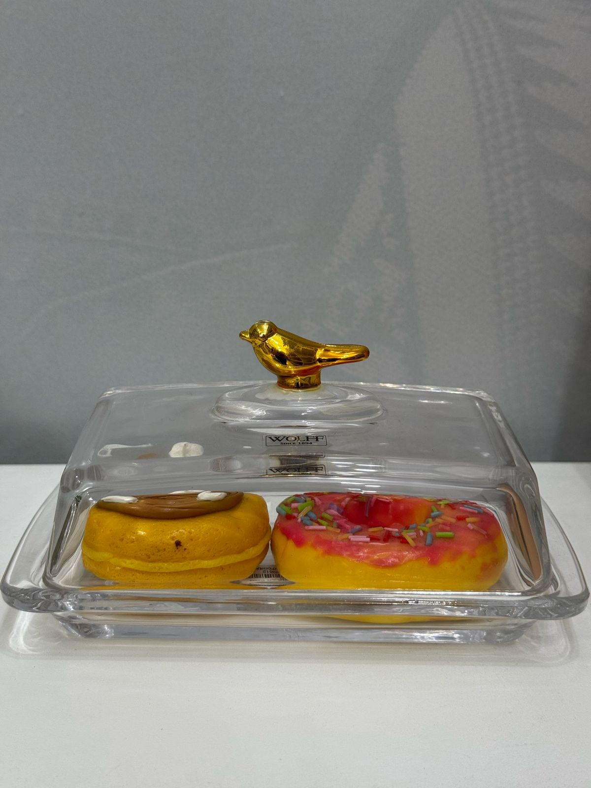 Manteigueira Com Tampa Bird Golden Cristal Wolff
