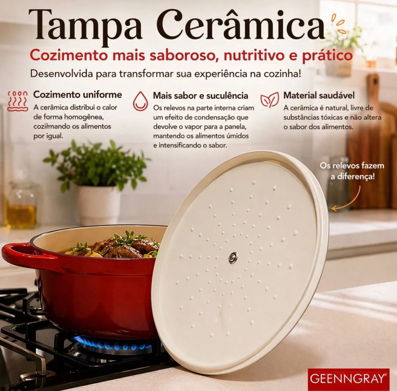 CONJUNTO CAÇAROLAS COM INDUÇÃO AMALFI 08 PEÇAS VERMELHA