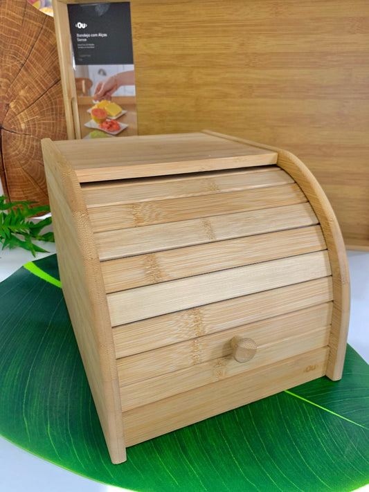 Porta Pão em Bambu 20x27x18cm