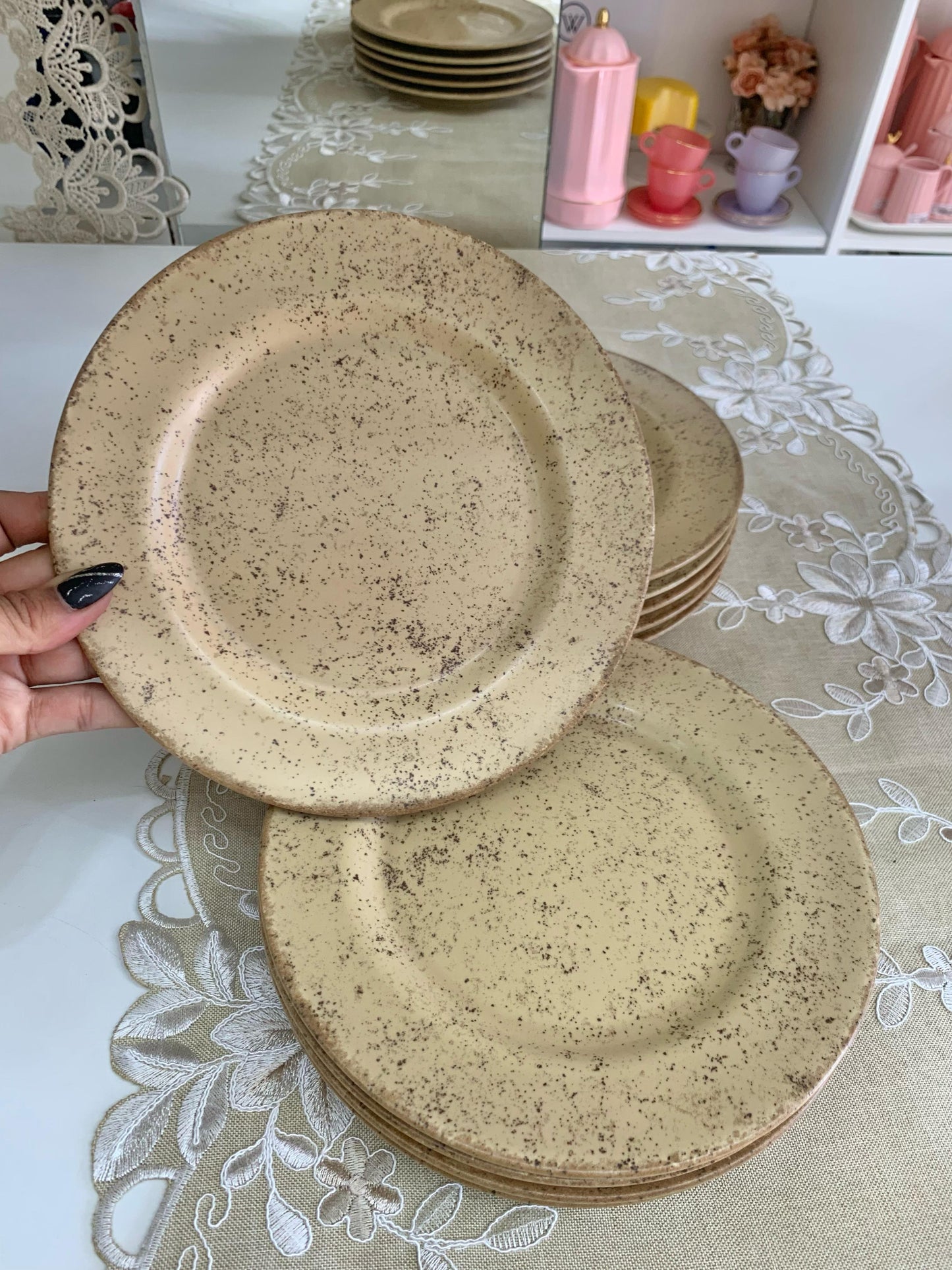 PRATO SOBREMESA ALLEANZA ORGANIC COLORS BEGE ACETINADO 21cm