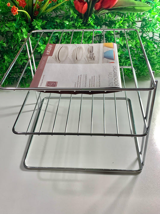 Organizador Quadrado 3 Níveis inox- FUTURE