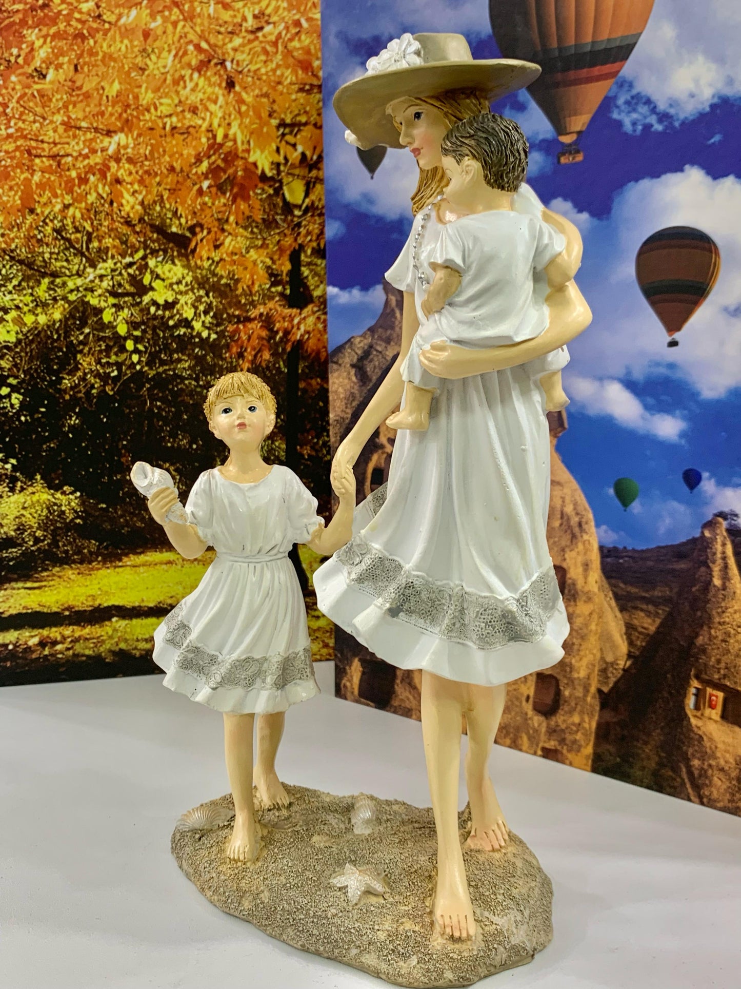 Estatua Escultura dia das Mães Mãe e Casal de Filhos