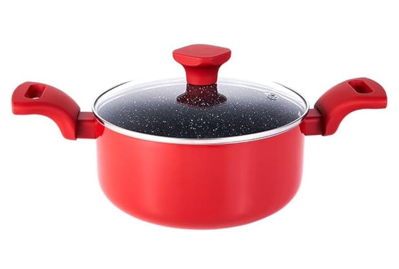 Mimo Style Conjunto de 5 panelas indução Pratic Cook Red