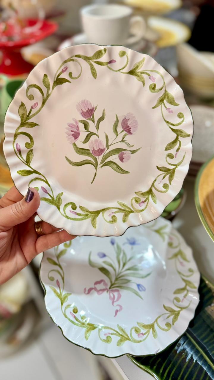 PRATO SOBREMESA DA LINHA DOLCE FIORE DA MARCA MAIOSON BLANCHE 20CM