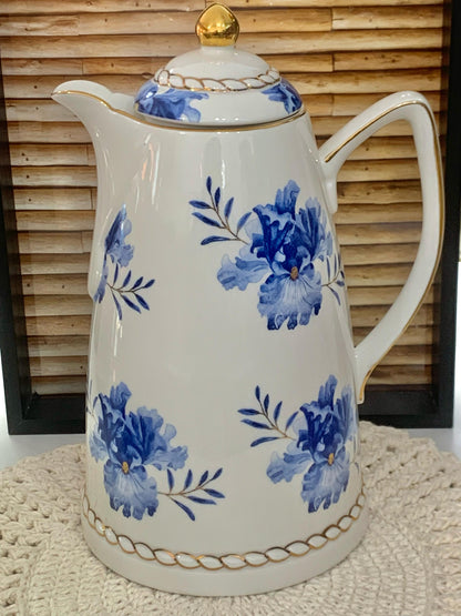 Garrafa Térmica 900 ml Wolff Floral De Porcelana Branco