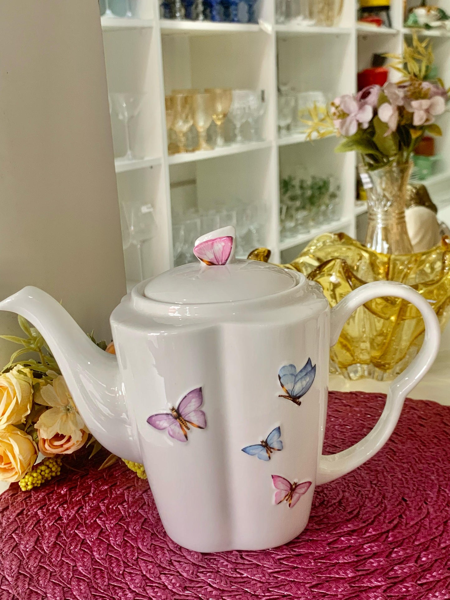Wolff Conjunto 3 Peças de Porcelana de Café Borboletas Branco
