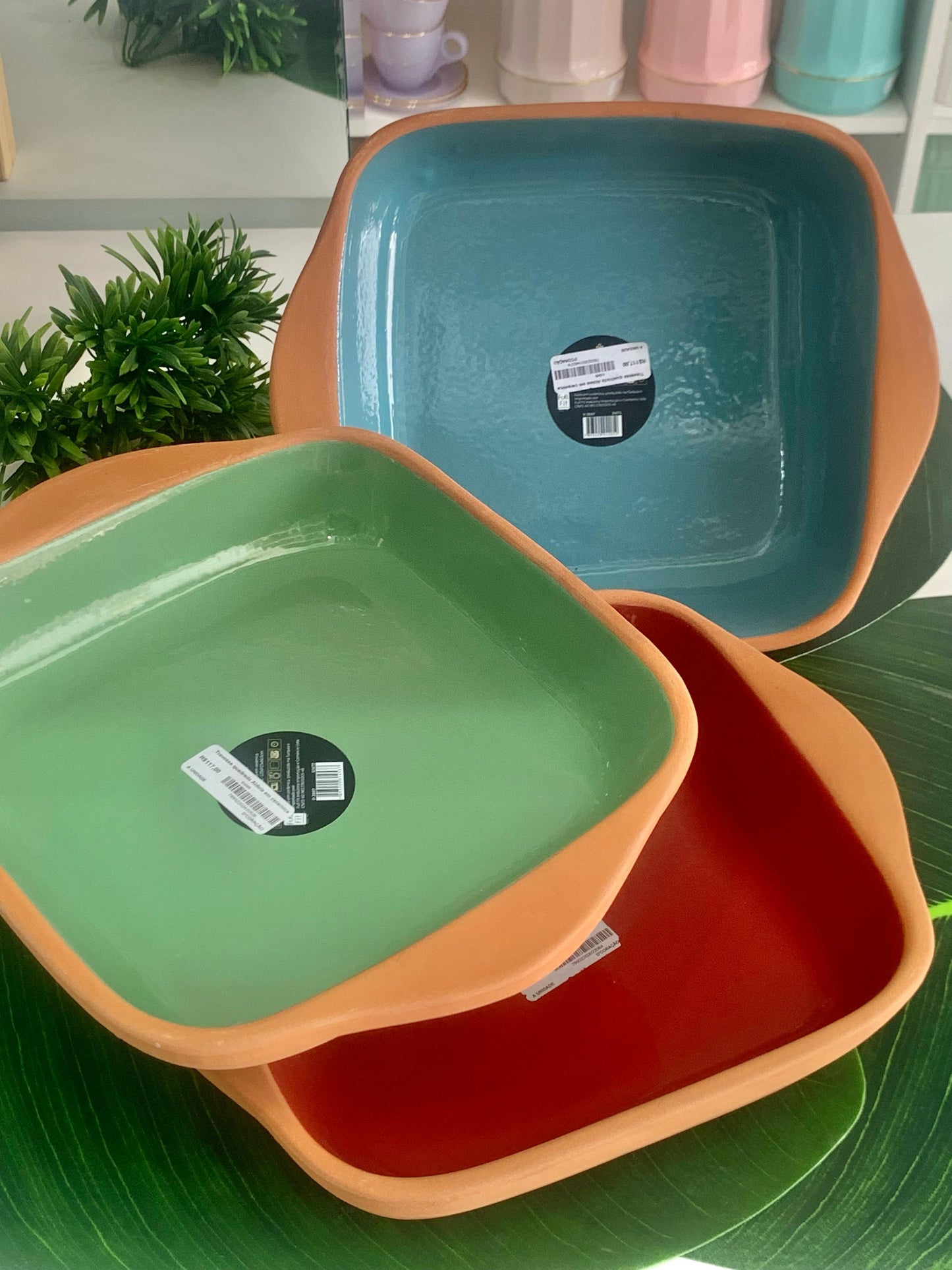 Travessa Aldeia Cerâmica Com Alça 15l 23x6,5cm - L'hermitage