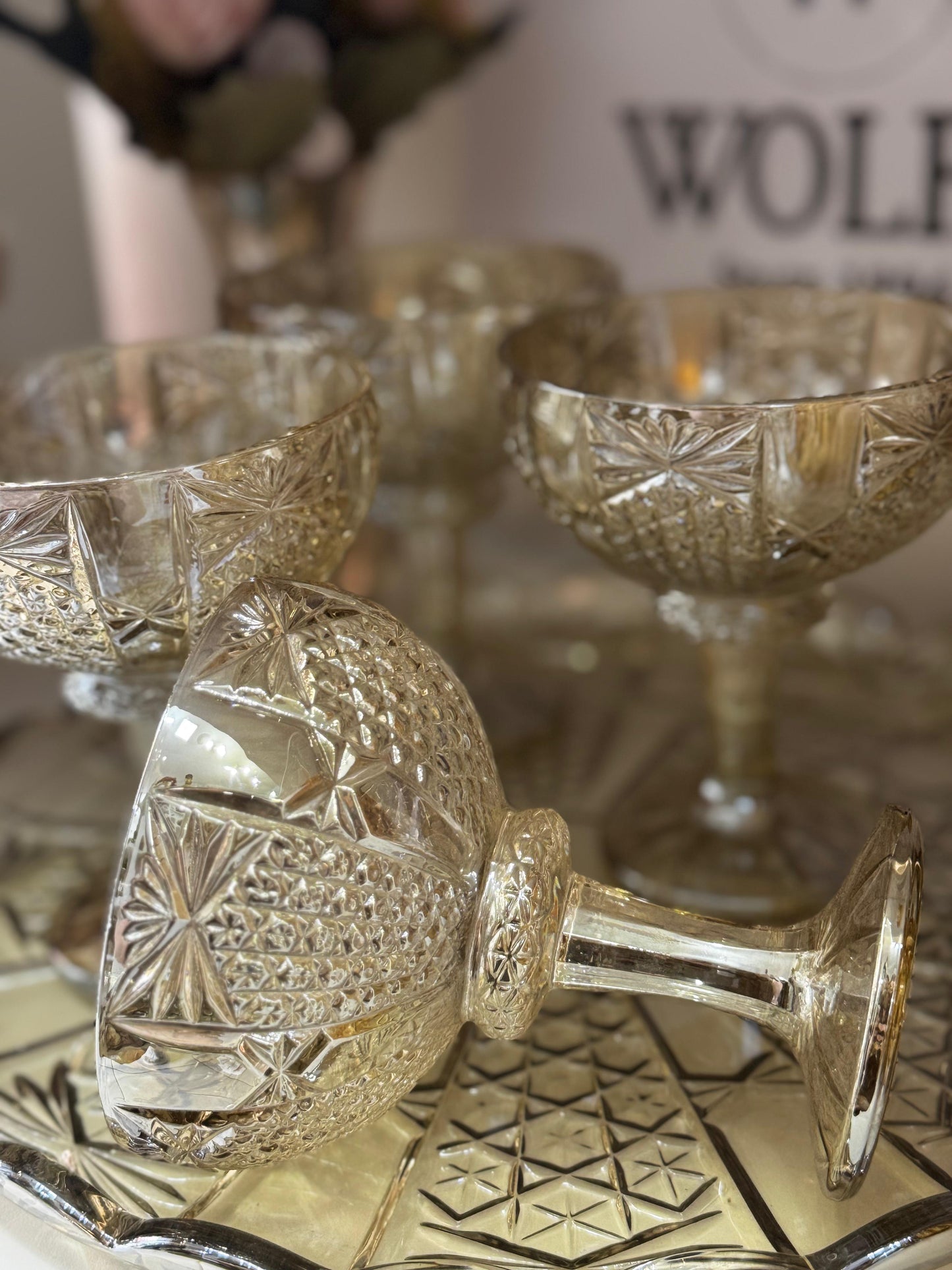 Wolff CJ 6 TAÇAS CRISTAL P/SOBREMESA PRINCESS 260ml CHAMPANHE