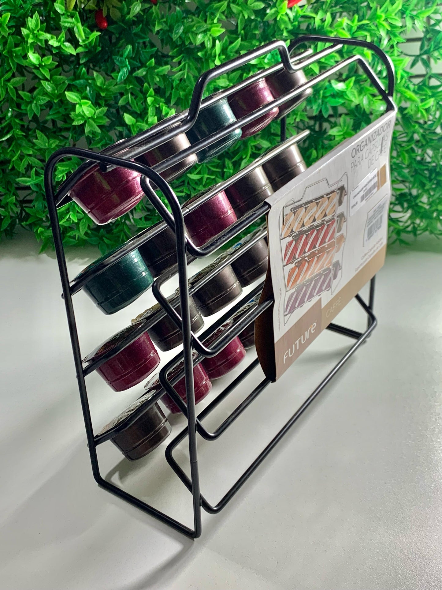 Suporte Porta 40 Cápsulas Café TRÊS CORAÇÕES / Preto Expresso 24CM