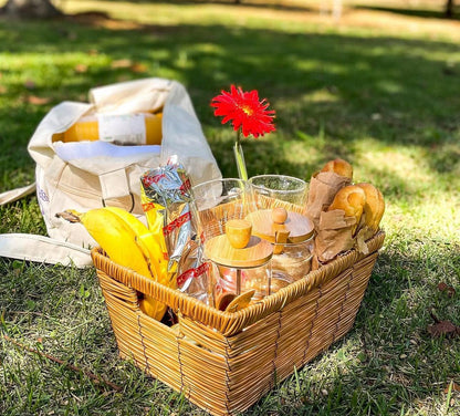 Cesto 33cm Por 25cm Rattan Sintético Retangular Claro