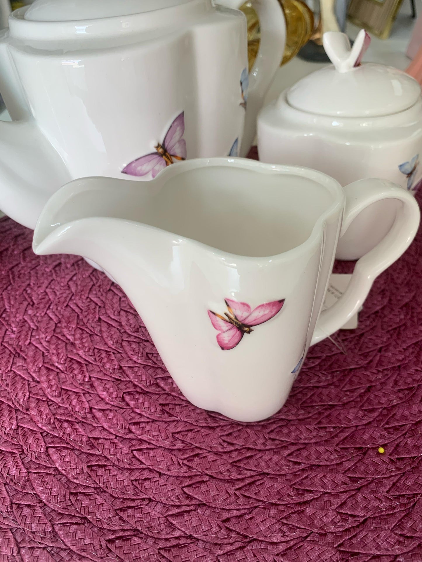 Wolff Conjunto 3 Peças de Porcelana de Café Borboletas Branco