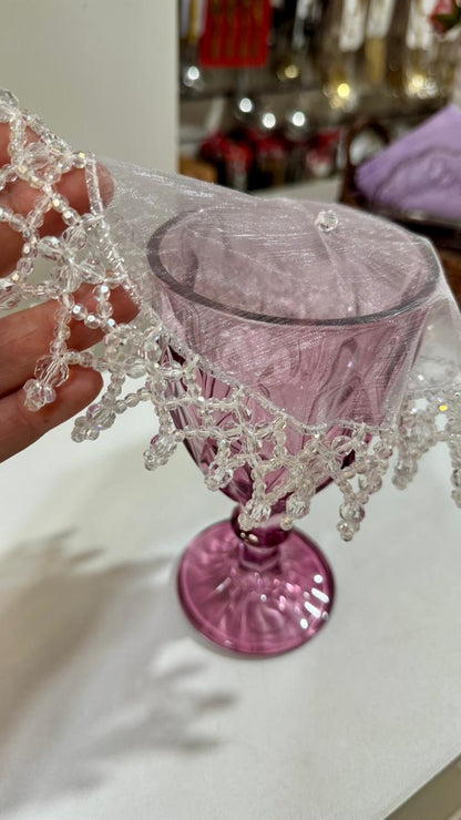 COBRE TAÇA EM PEDRARIA CRISTAL RAINBOW 14CM