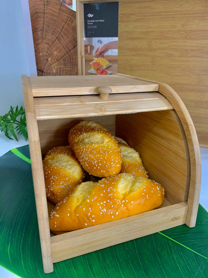 Porta Pão em Bambu 20x27x18cm