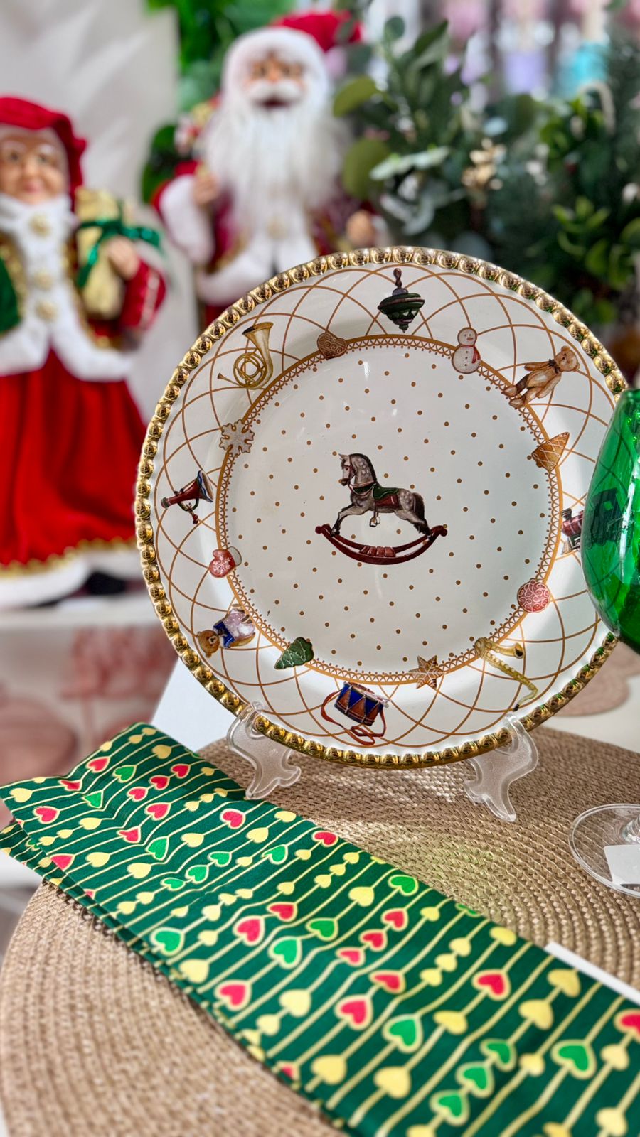 PRATO RASO TOYS NATAL COM OURO 27CM