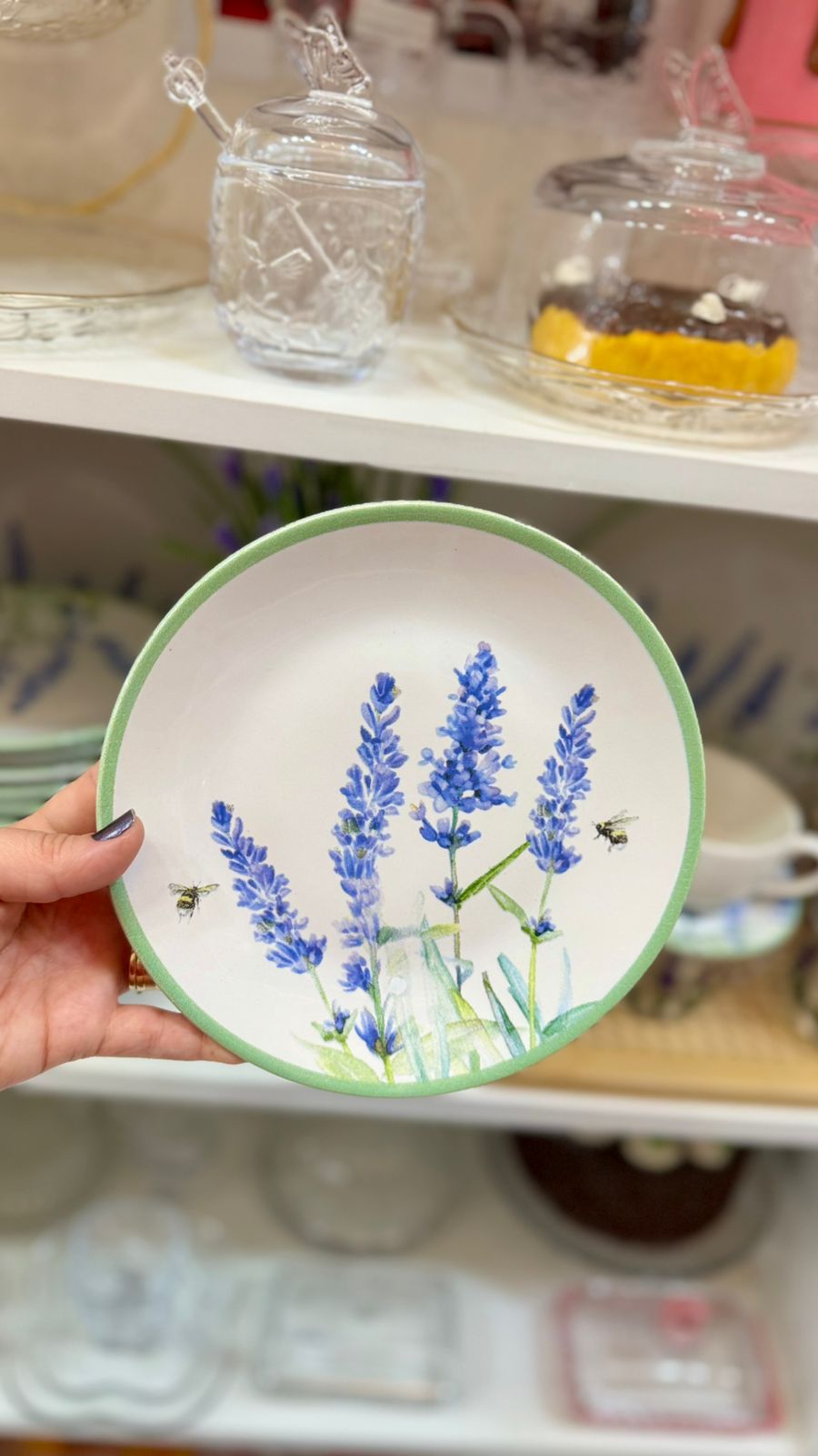 PRATO SOBREMESA LAVANDA SCALLA 19CM