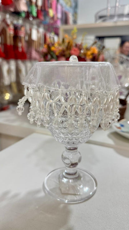 COBRE TAÇAS EM PEDRARIAS CRISTAL 14CM