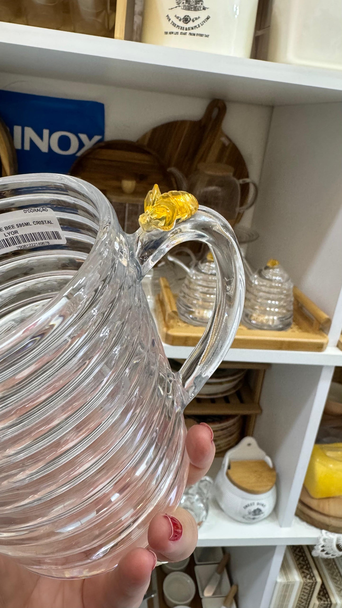 LEITEIRA DE CRISTAL 595ML LITTLE BEE LYOR