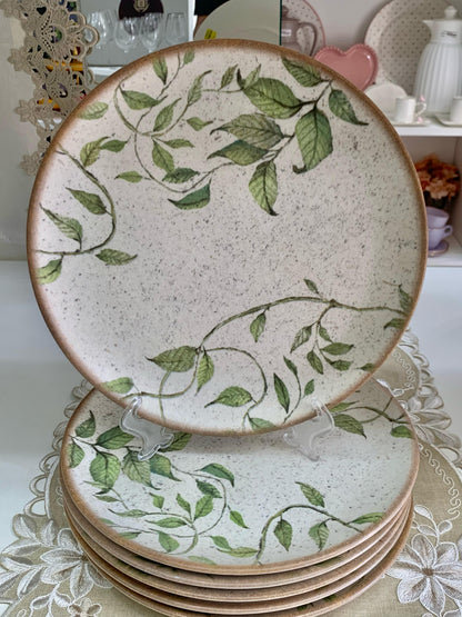 Prato Raso De Cerâmica Coup Tropical Leaves Alleanza 29cm