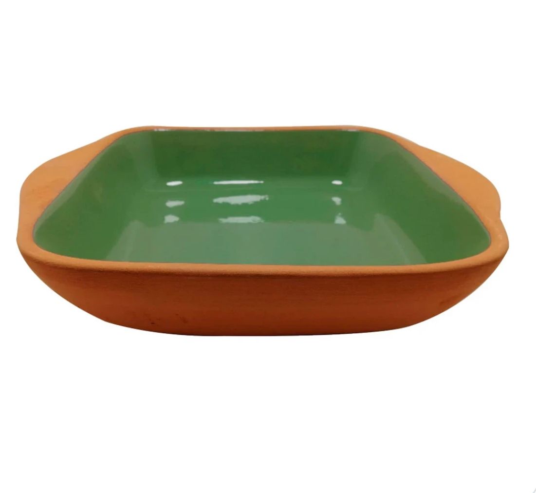 Travessa Aldeia Cerâmica Com Alça 15l 23x6,5cm - L'hermitage