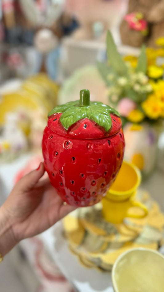 POTE DE MORANGO (VERMELHO) 17CM