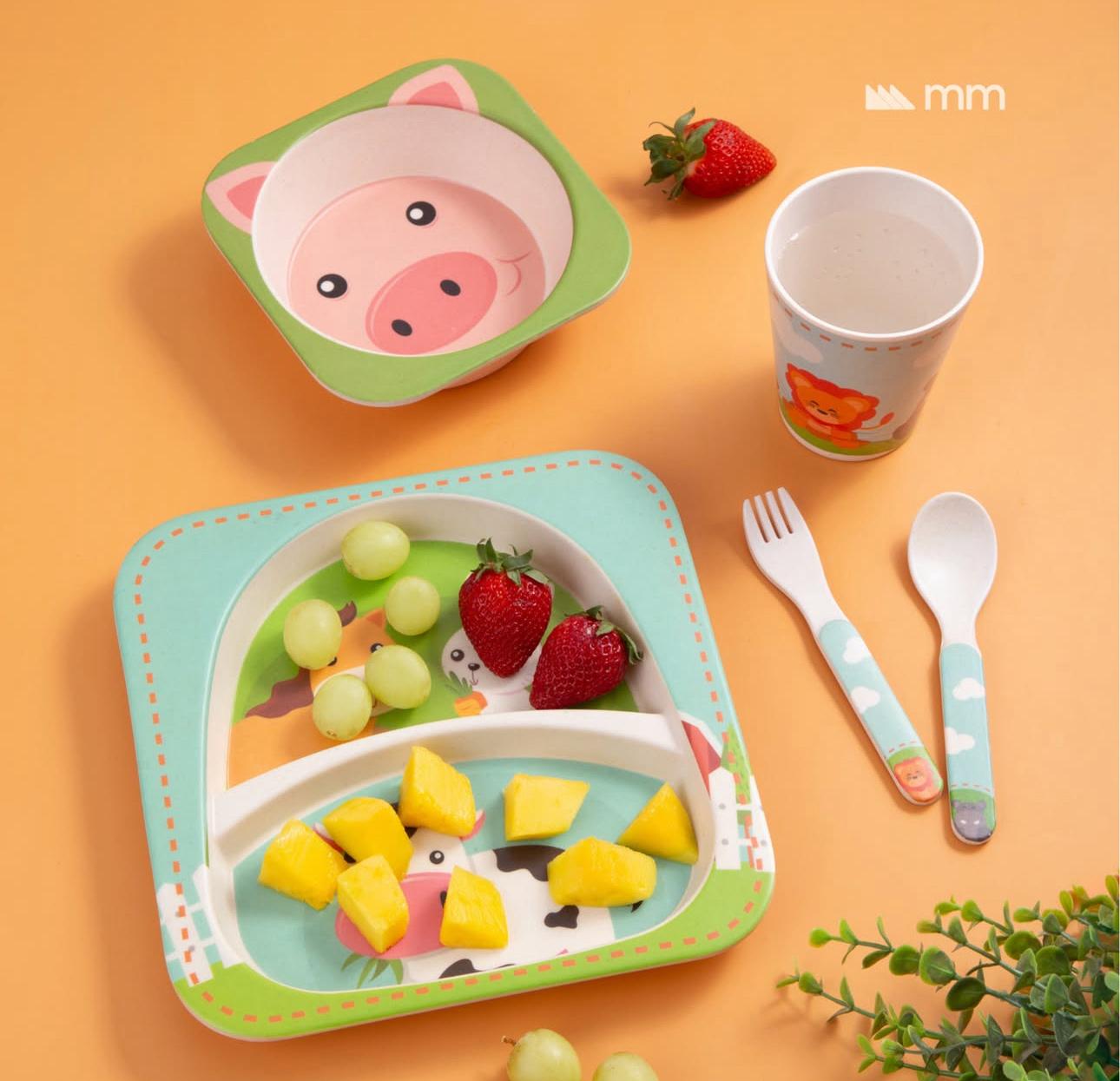 Jogo De Refeição Infantil Animais Completo Mimostyle