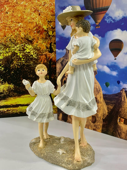 Estatua Escultura dia das Mães Mãe e Casal de Filhos