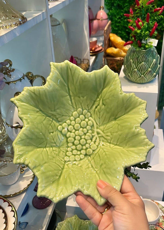 Tigela de Cerâmica Grande Sommelier Verde Lala 25x10cm Scalla