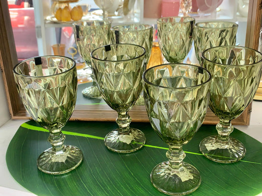 Cj 4 Taça em Vidro Diamond 325ml