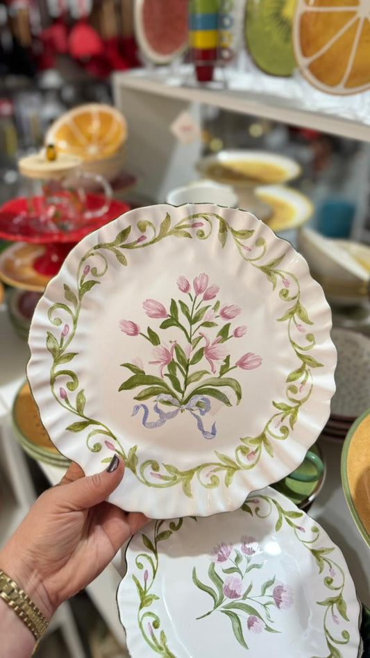 PRATO RASO 27CM- LINHA DOLCE FIORE DA MARCA MAIOSON BLANCHE