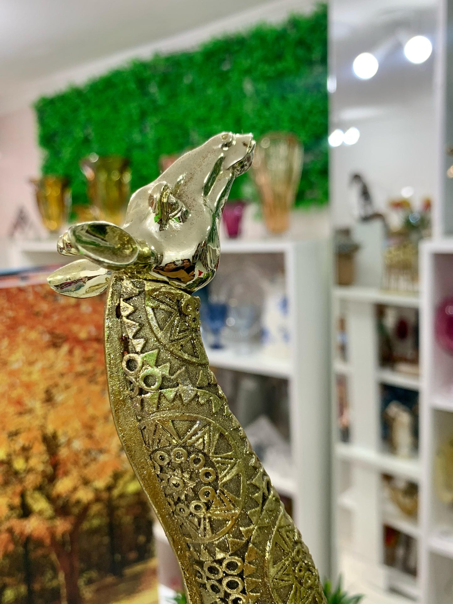 Mabruk Girafa Decorativa Dourada