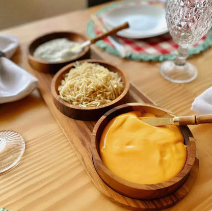 CONJUNTO 3 PETISQUEIRAS COM BANDEJA MARAGOGI EM MADEIRA TECA LAGUIOLE LA MAISON