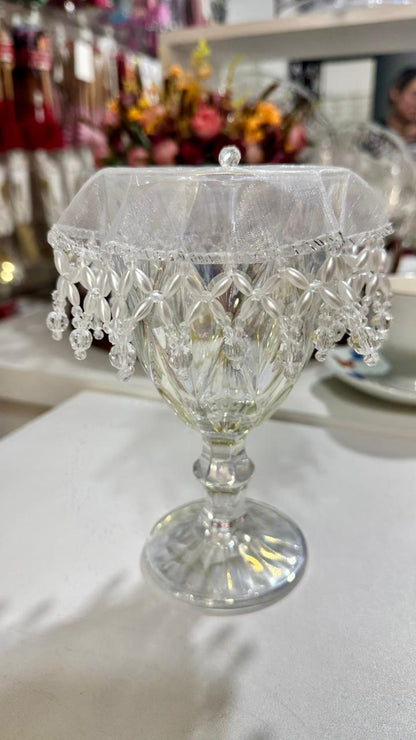 COBRE TAÇAS EM PEDRARIAS CRISTAL 14CM
