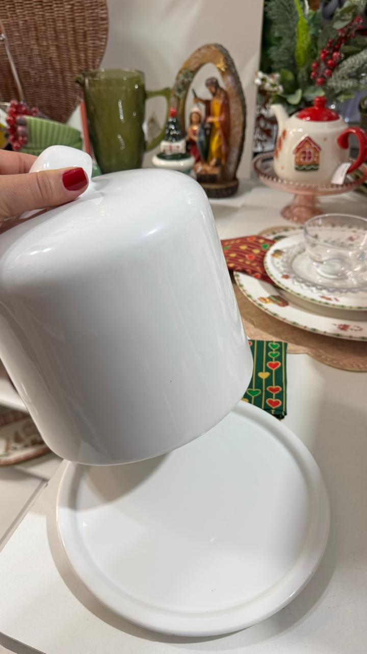 PORTA PANETONE CERÂMICA SCALLA 15X18CM