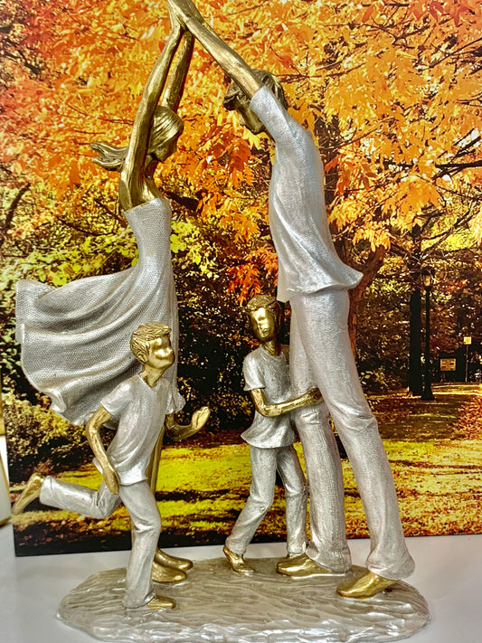 Escultura Familia Casal Decorativo
